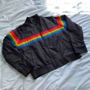 Like new cool vintage rainbow windbreaker!
